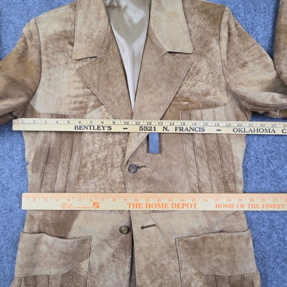 Vintage 70’s Robert Lewis Suede Leather Blazer 40L - Picture 10 of 13